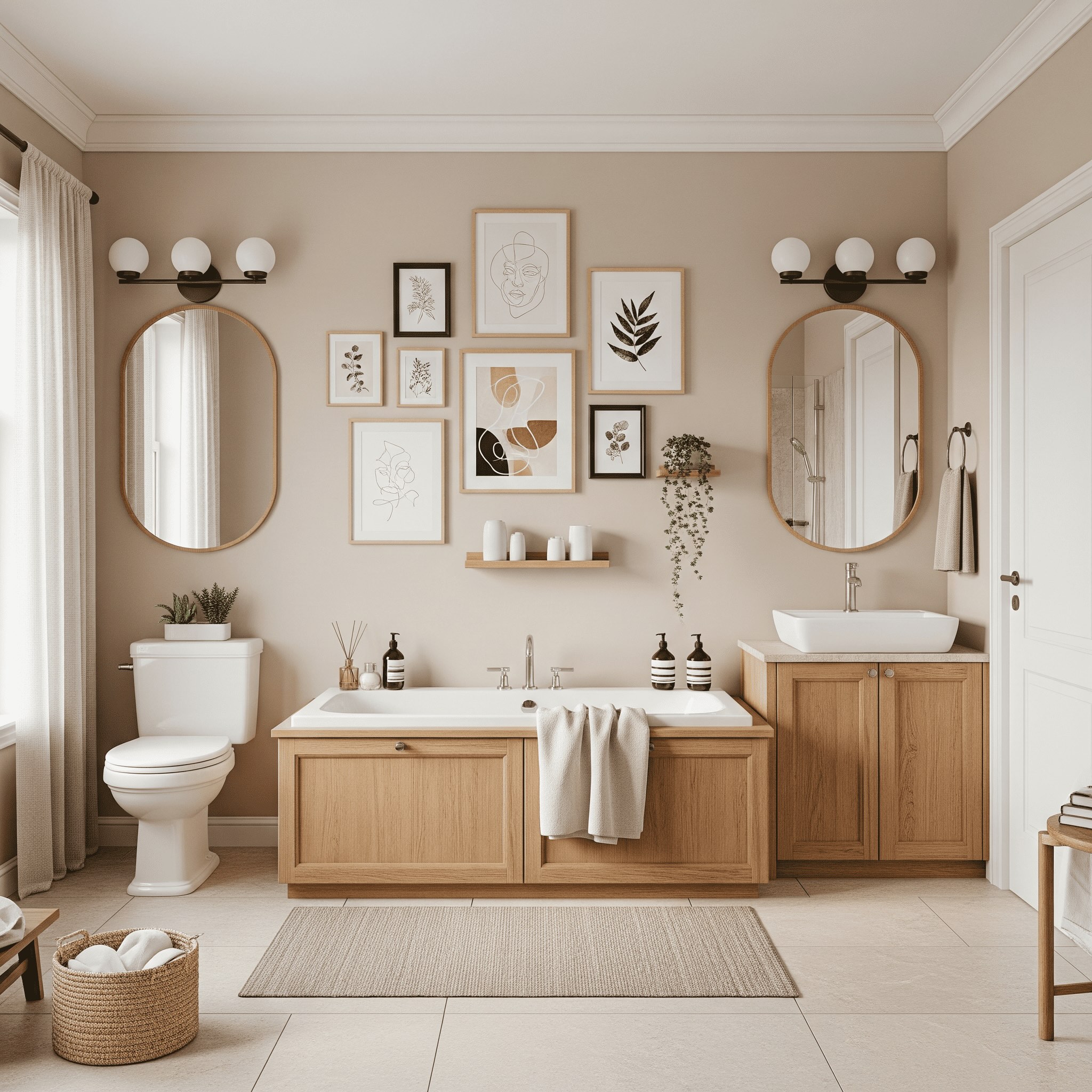 Gallery Wall Idea #4 - Bathroom & Restroom Gallery Wall Ideas