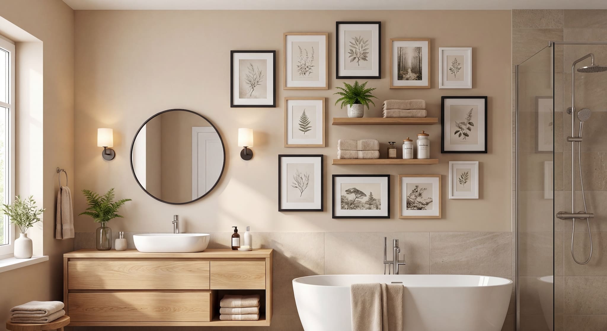 Gallery Wall Idea #5 - Bathroom & Restroom Gallery Wall Ideas