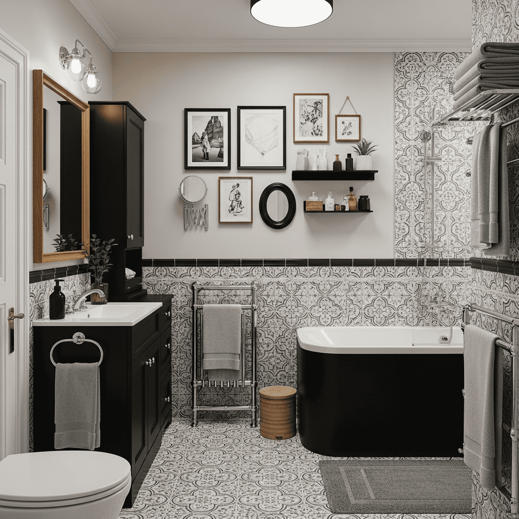 Gallery Wall Idea #6 - Bathroom & Restroom Gallery Wall Ideas