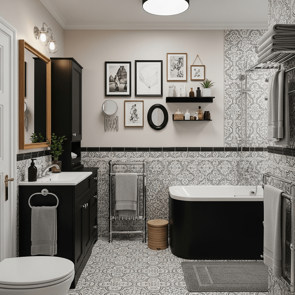Gallery Wall Idea #9 - Bathroom & Restroom Gallery Wall Ideas