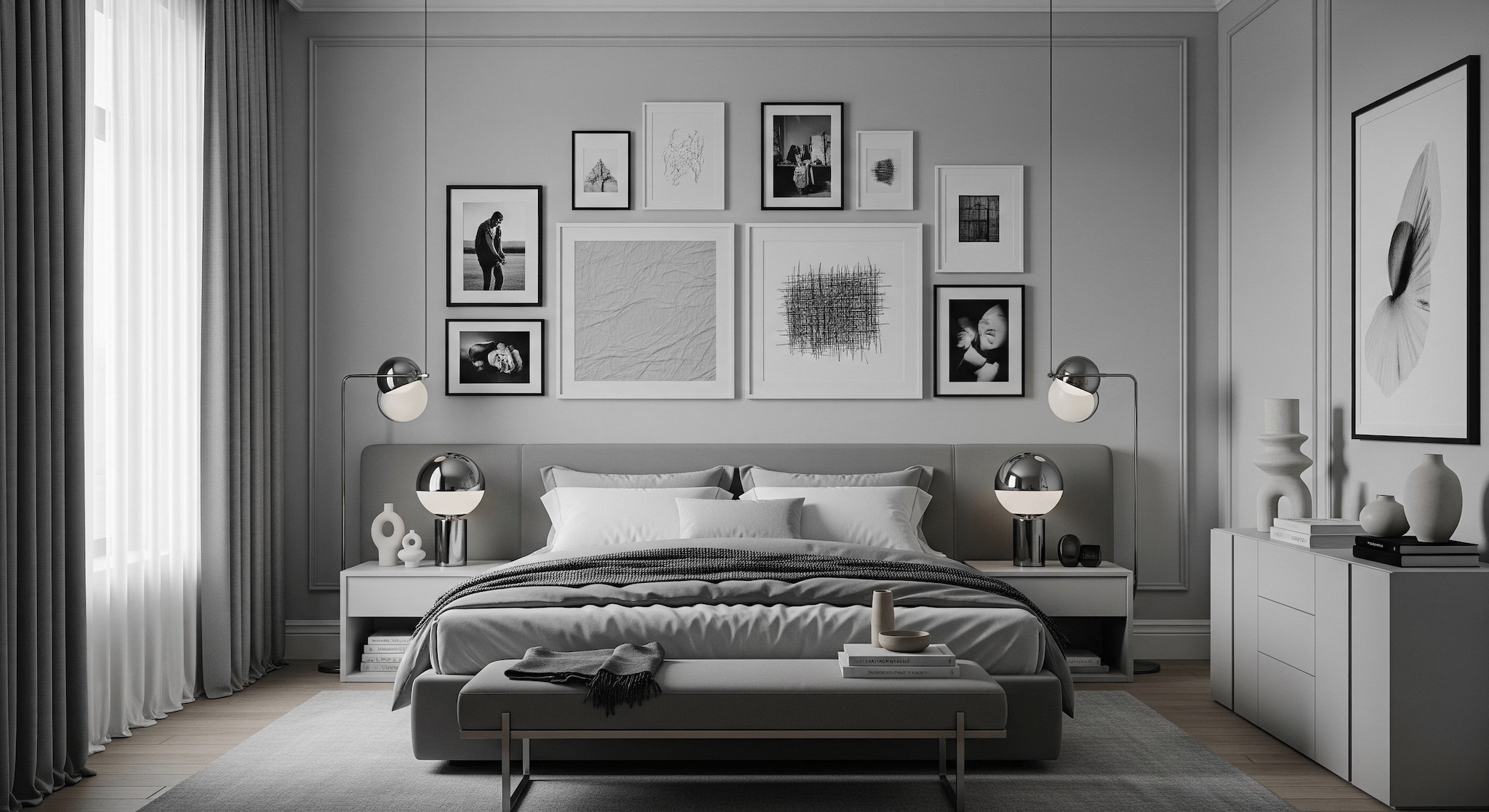 Gallery Wall Idea #17 - Bedroom Gallery Wall Ideas
