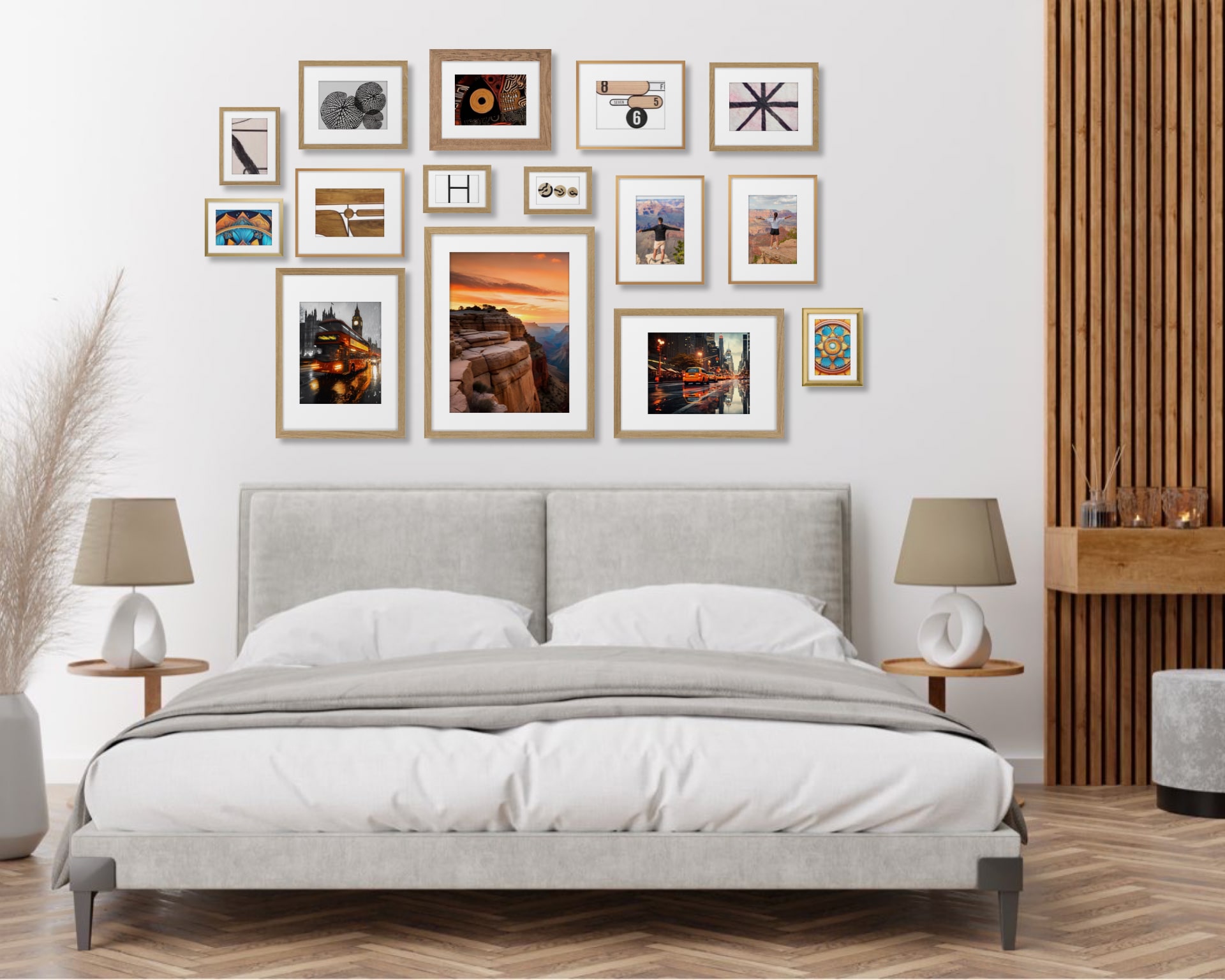 Gallery Wall Idea #19 - Bedroom Gallery Wall Ideas