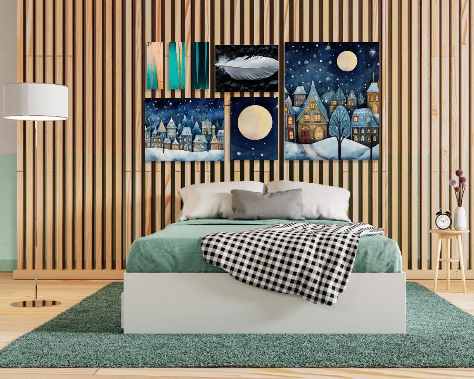 Gallery Wall Idea #20 - Bedroom Gallery Wall Ideas
