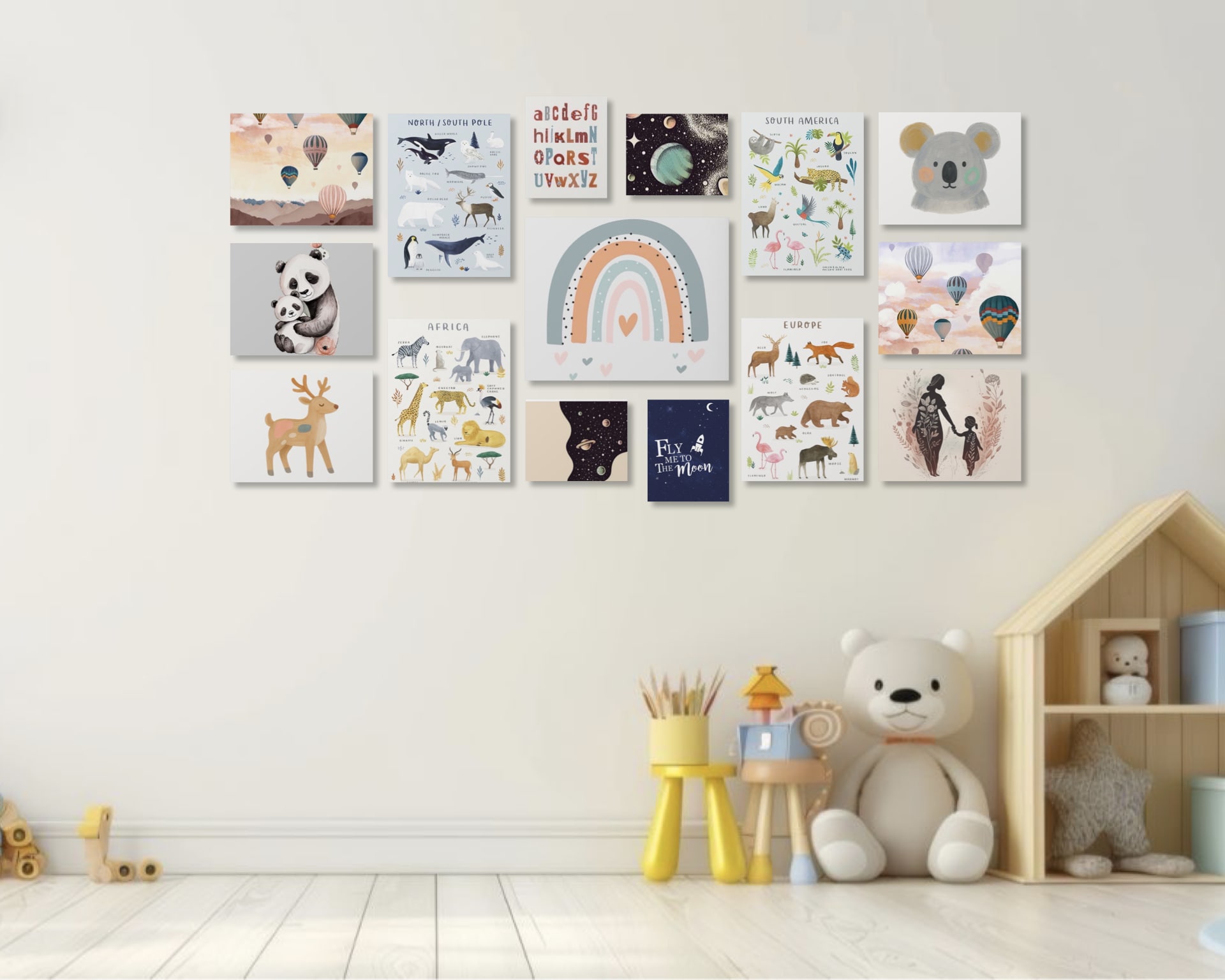 Gallery Wall Idea #21 - Bedroom Gallery Wall Ideas