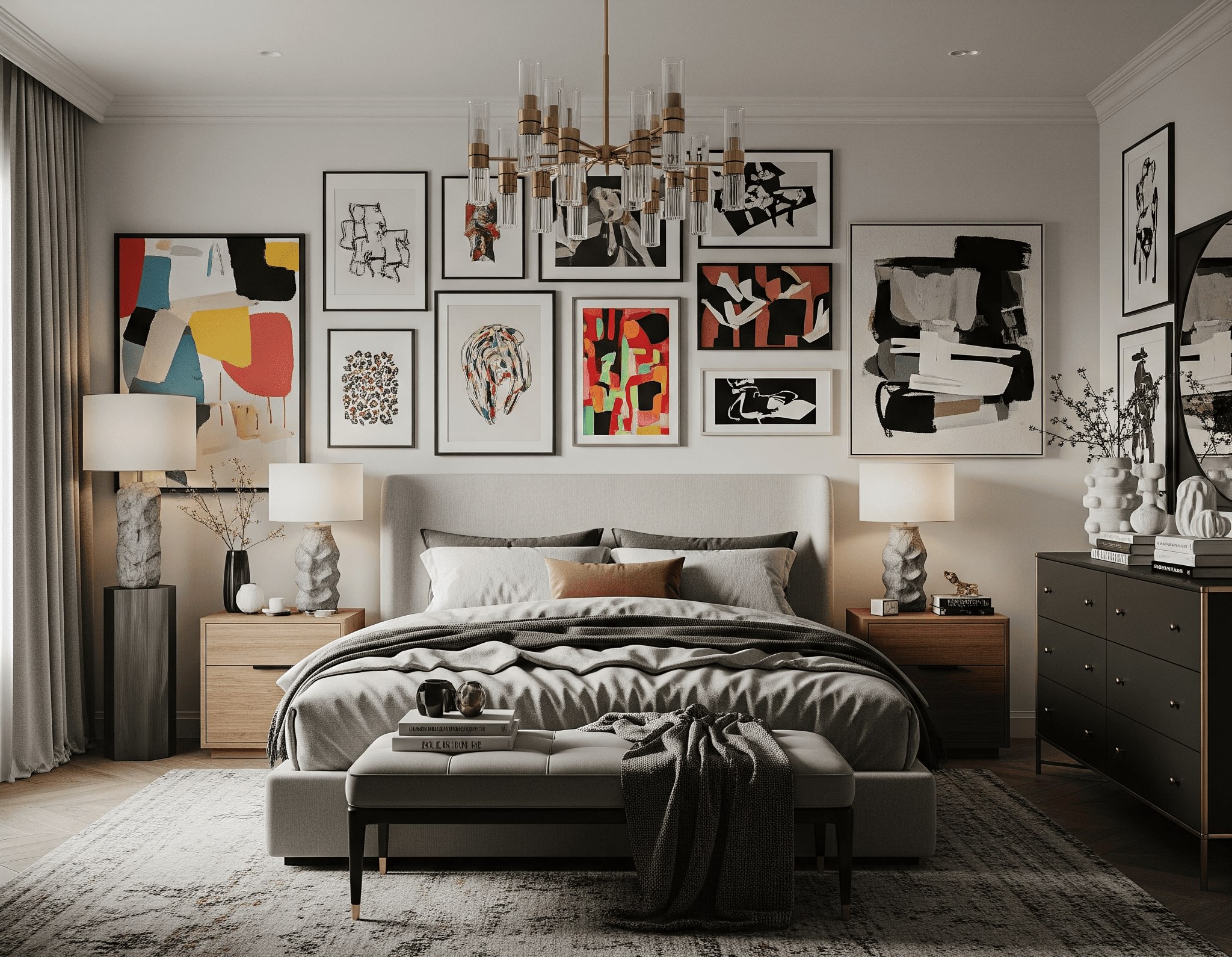 Gallery Wall Idea #8 - Bedroom Gallery Wall Ideas