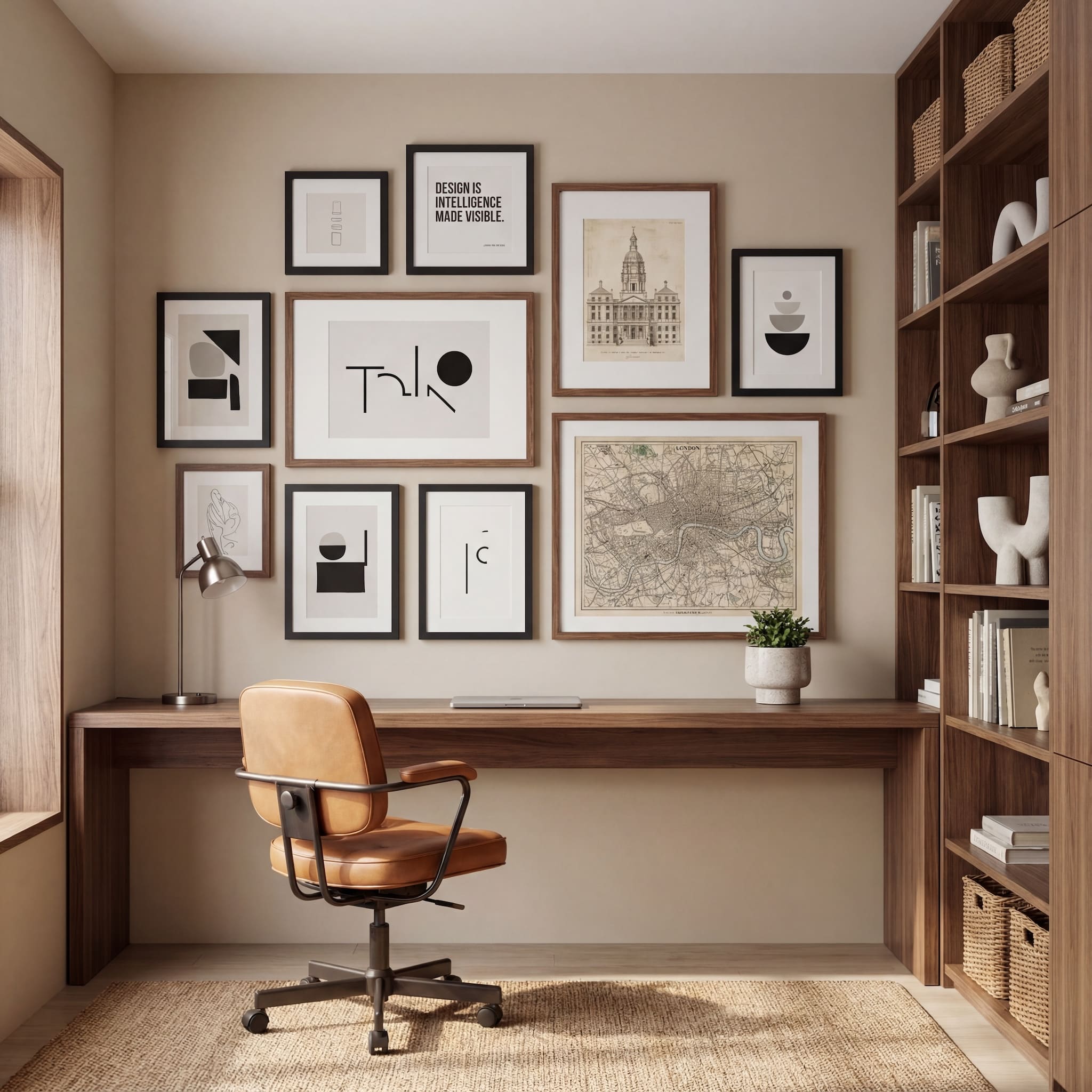Gallery Wall Idea #4 - Home Office Gallery Wall Ideas