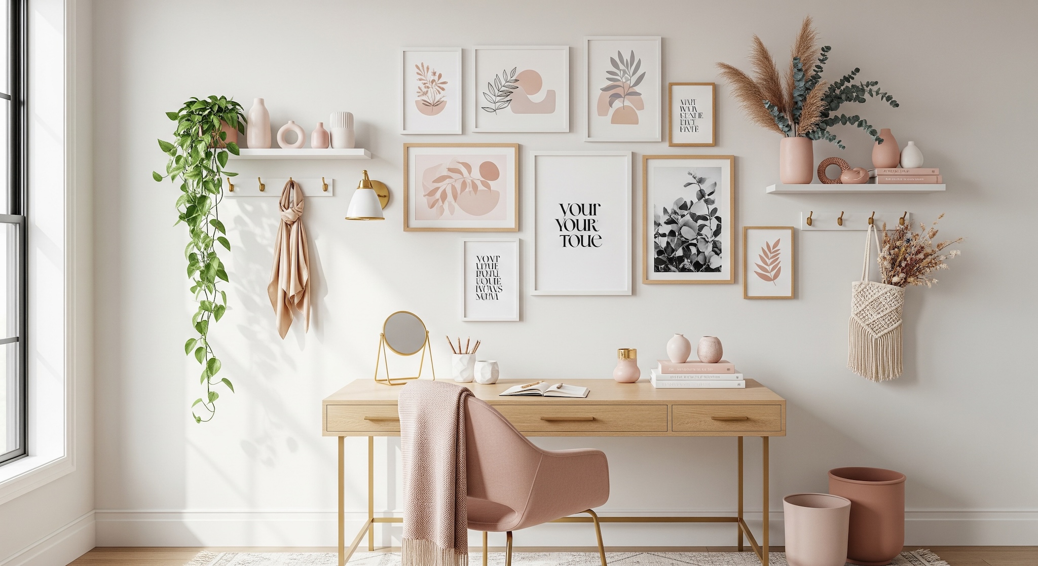 Gallery Wall Idea #7 - Home Office Gallery Wall Ideas