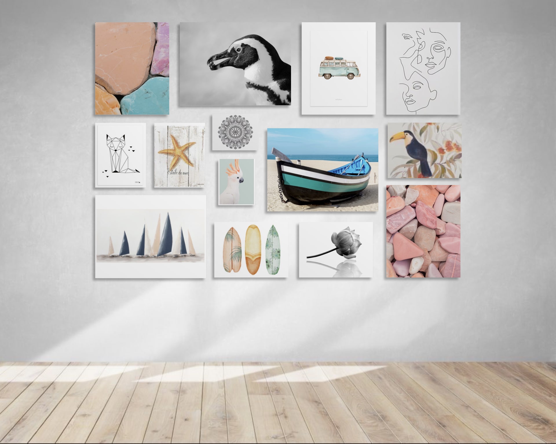 Gallery Wall Idea #16 - Living Room Gallery Wall Ideas
