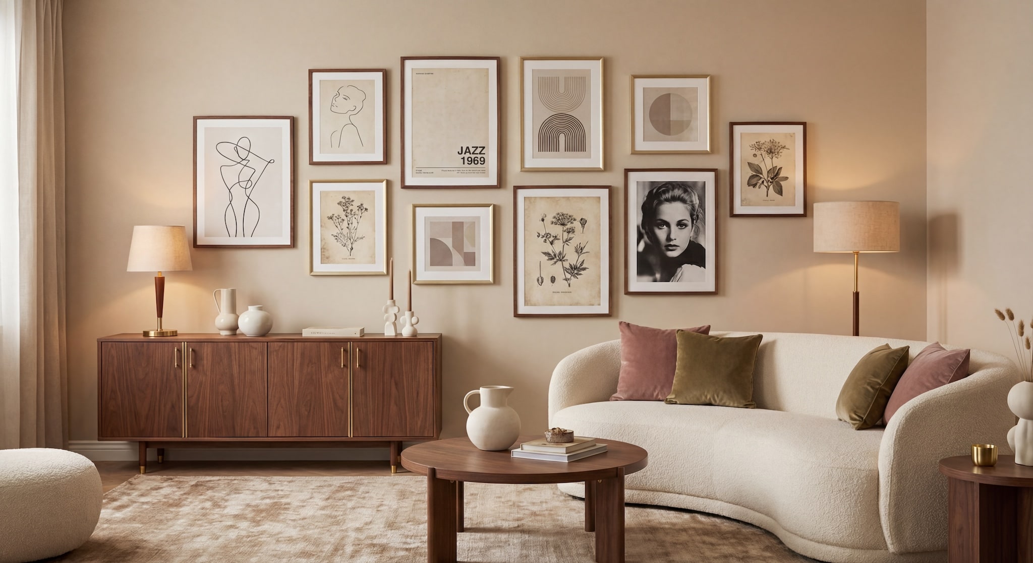 Gallery Wall Idea #17 - Vintage & Retro Gallery Wall Ideas