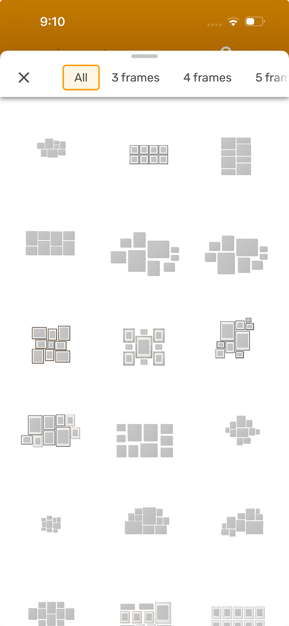 Gallery Wall Layouts Templates Screenshot
